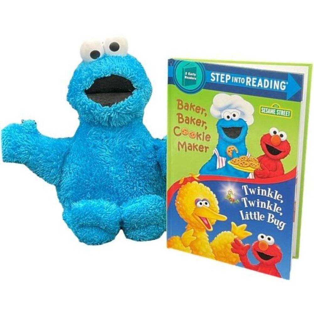 Kohls Cares Sesame Street Cookie Monster Plush Stuffed Animal Blue Book